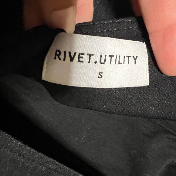 Rivet Utility Heart Throb Jumpsuit  Womens  Small Black Overalls - Picture 6 of 10